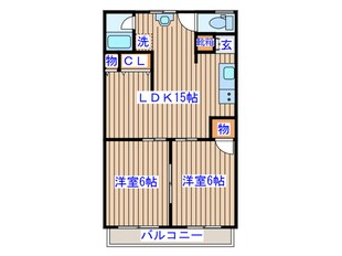 ピ－スフル石川の物件間取画像